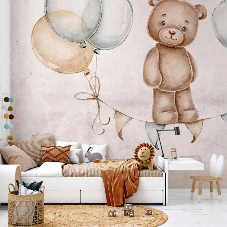 Teddy Beddy Bear ヴィンテージ ウォールペーパー ファンシートイ