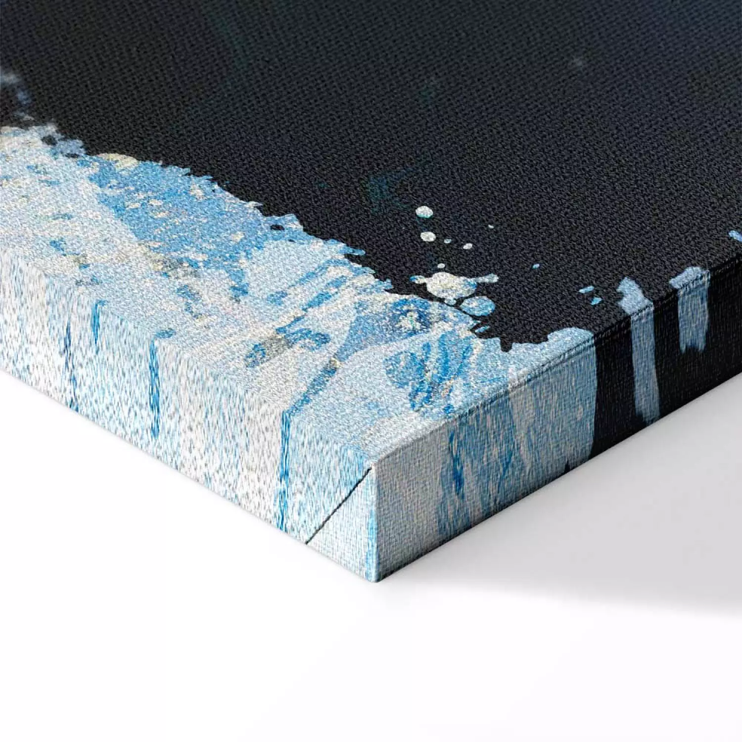 Canvas Print Artistic Painting - Blue Paint Stains Abstraction