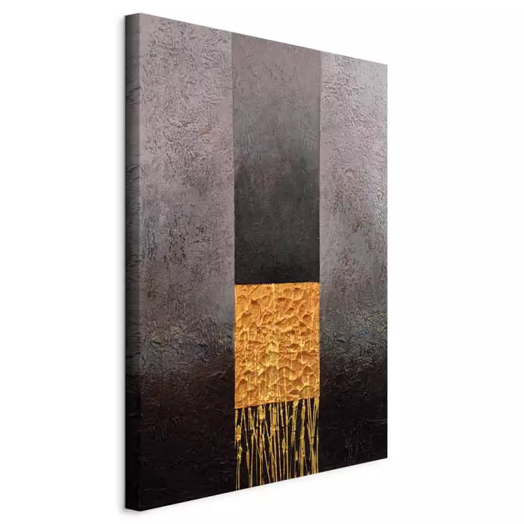 Painted Abstraction - Geometric Composition on a Metallic Background