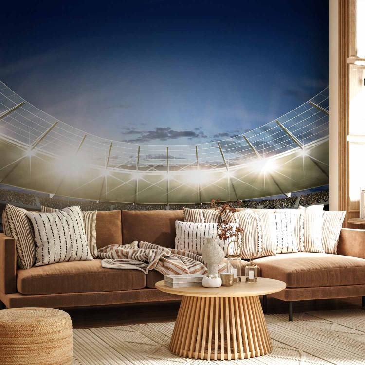 Wall Mural Football Stadium - Turf and Stands Before the Final Match