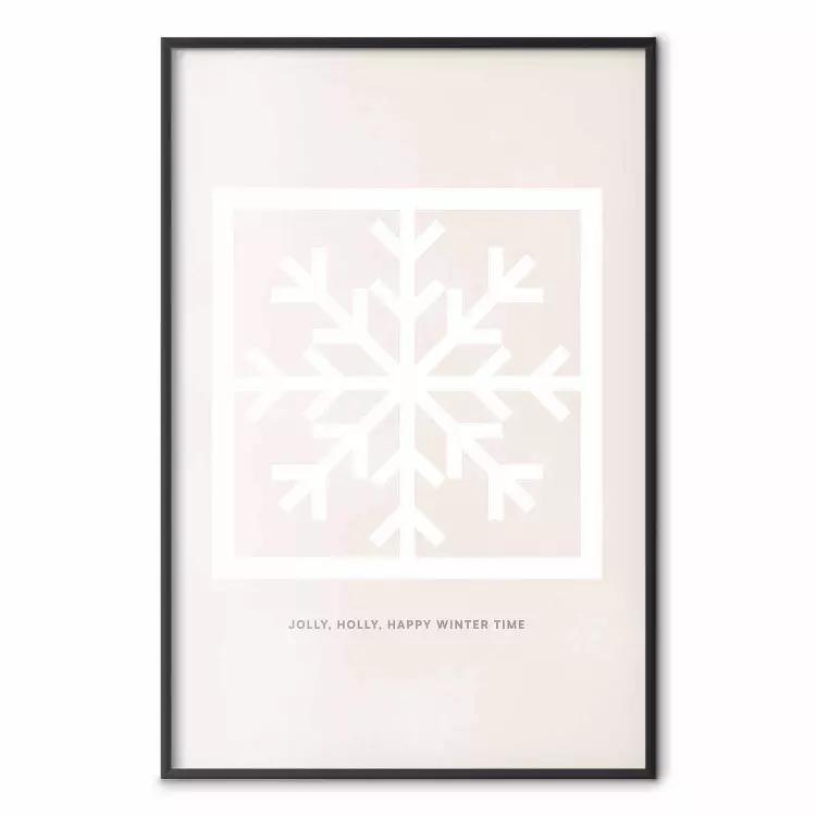 Happy Time - Snowflake and White Christmas Greetings