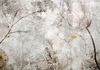 Wall Mural Floristic Fresco - Natural Plants as a Wall Decoration Wallpaper Cropper
