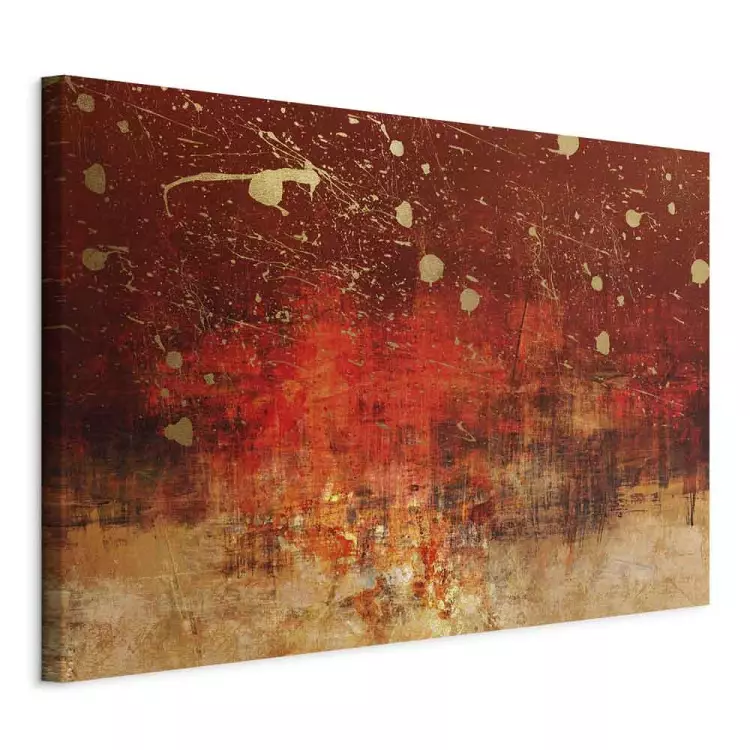 Etude of Color - Abstract Background in Gold and Red Colors