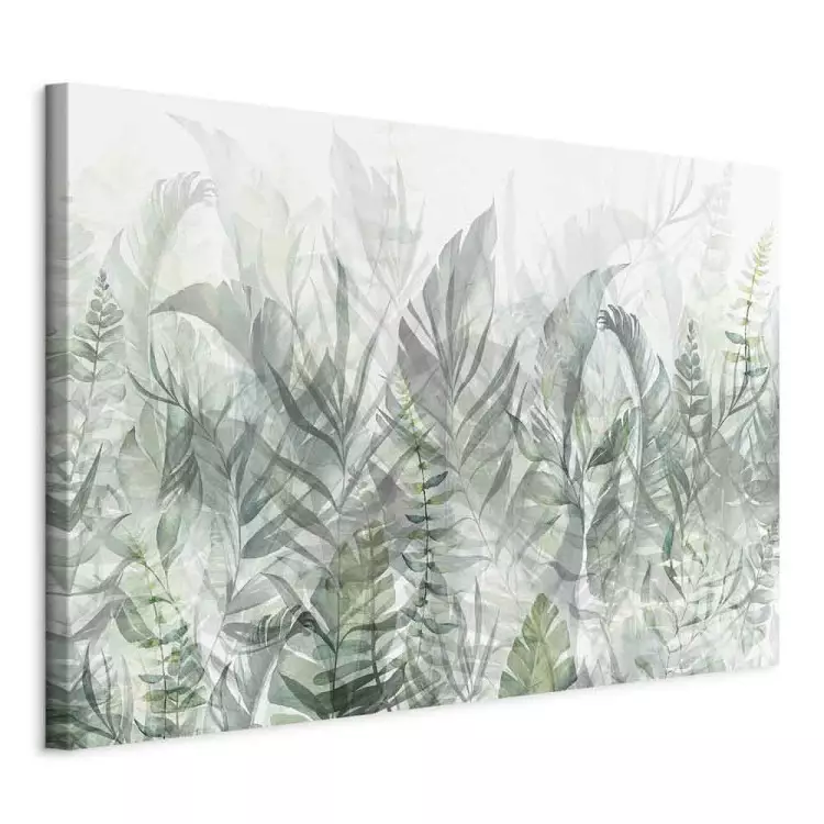 Wild Meadow (1-piece) - delicately outlined leaves on a light background