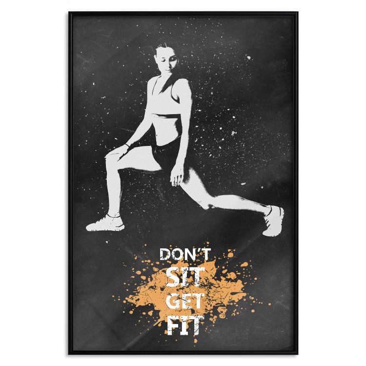 Poster Girl in a Sports Outfit - Motivational Slogan With a Woman Warming Up