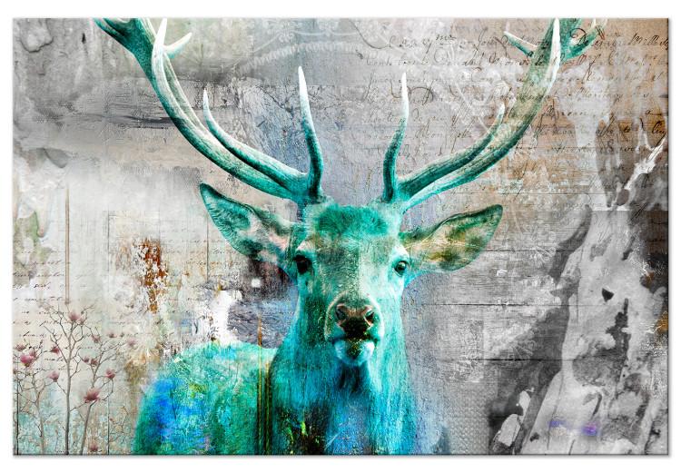 Large canvas print Green Deer [Large Format]