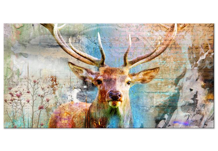 Large canvas print Deer on Wood II [Large Format]