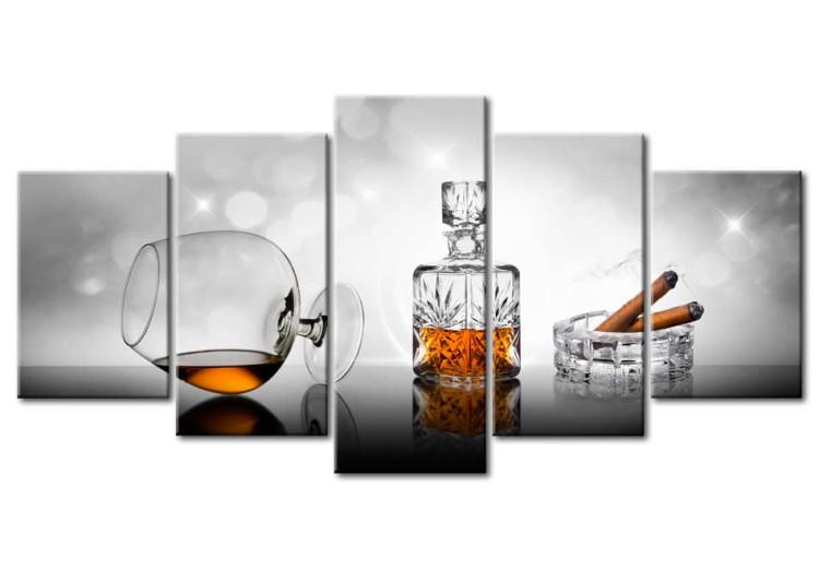 Canvas Scotch Whiskey in a Decanter (5-piece) - vintage-style composition
