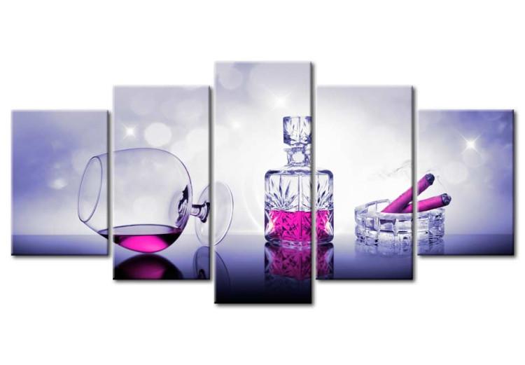 Canvas Purple Spirits (5-piece) - alcohol in a vintage decanter