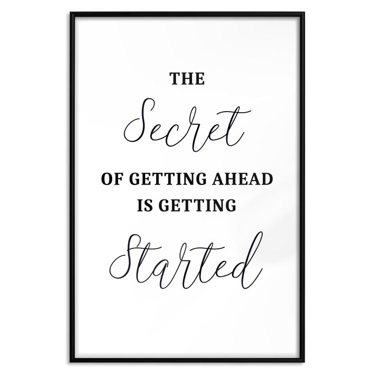 Poster The Secret of Getting Ahead Is Getting Started - Motivational Sentence