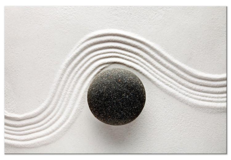 Canvas Concentration (1-piece) Wide - stone on sand in Zen style