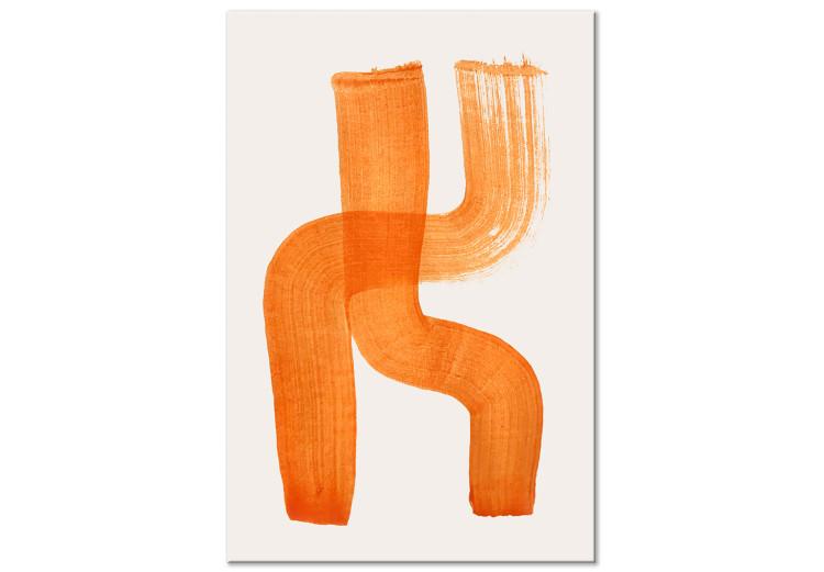Canvas Abstract Composition (1-piece) - duet of orange shapes