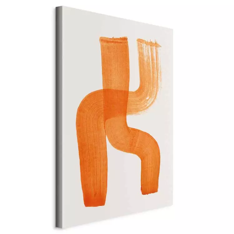 Abstract Composition (1-piece) - duet of orange shapes