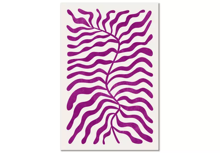 Canvas Geometric Abstraction (1-piece) - purple shapes and forms