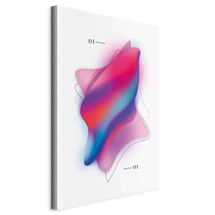 Colorful Abstraction (1-piece) - convex shapes in shades of pink