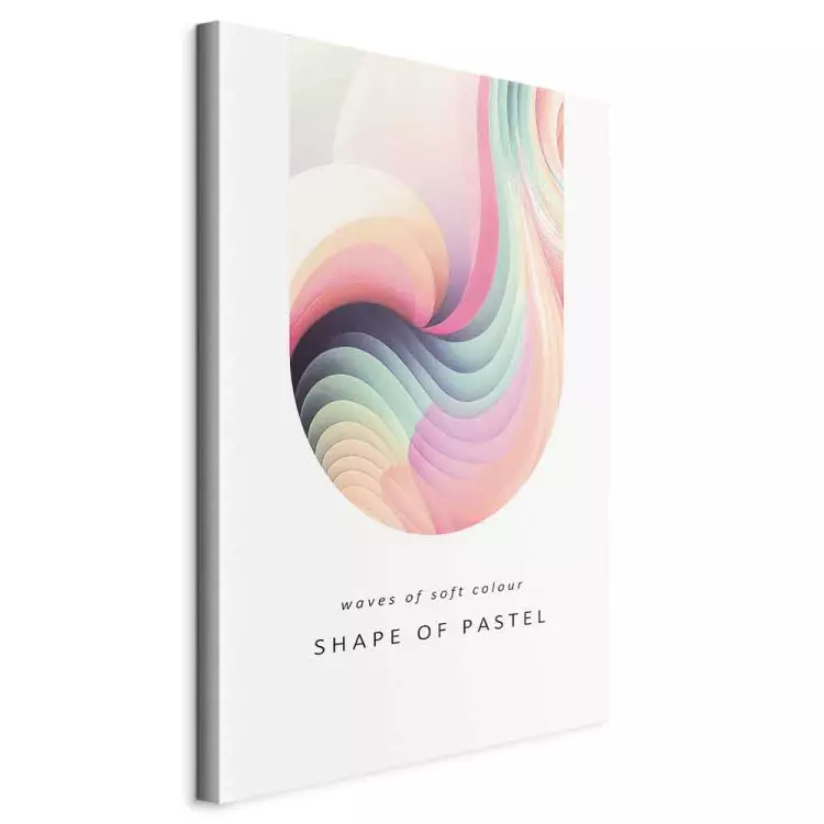 Colorful Abstraction (1-piece) - colorful wave and text on a light background