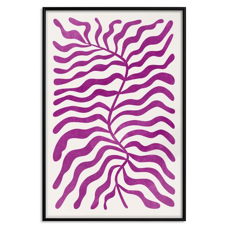 Poster Geometric Abstraction - Light Purple Plant Shapes and Forms