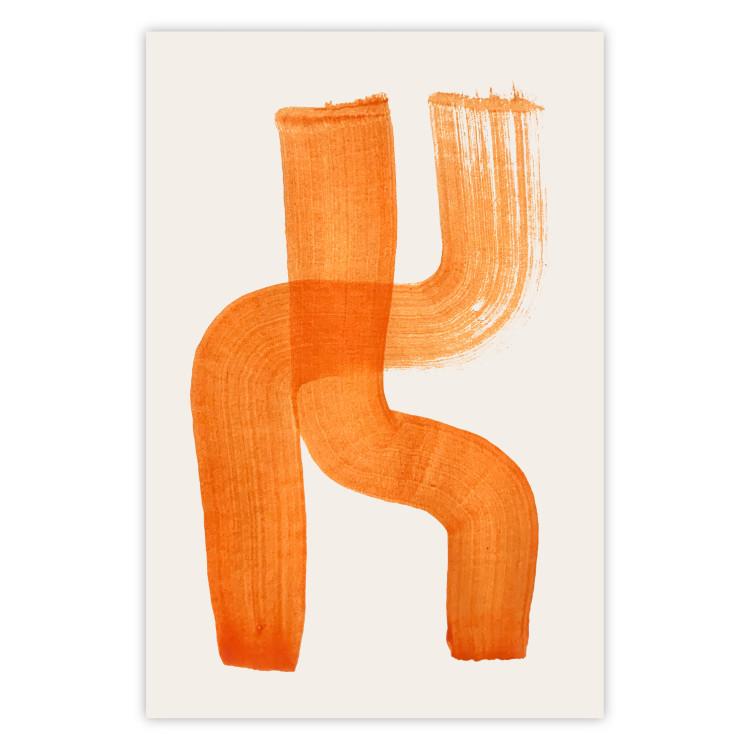 Poster Abstract Composition - Duo of Shapes in Light Orange