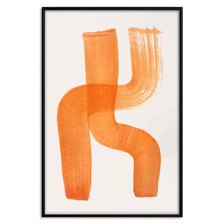 Poster Abstract Composition - Duo of Shapes in Light Orange