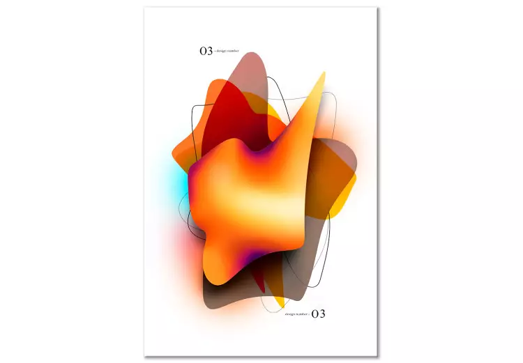 Canvas Abstraction (1-piece) - shapes in vibrant colors on a white background