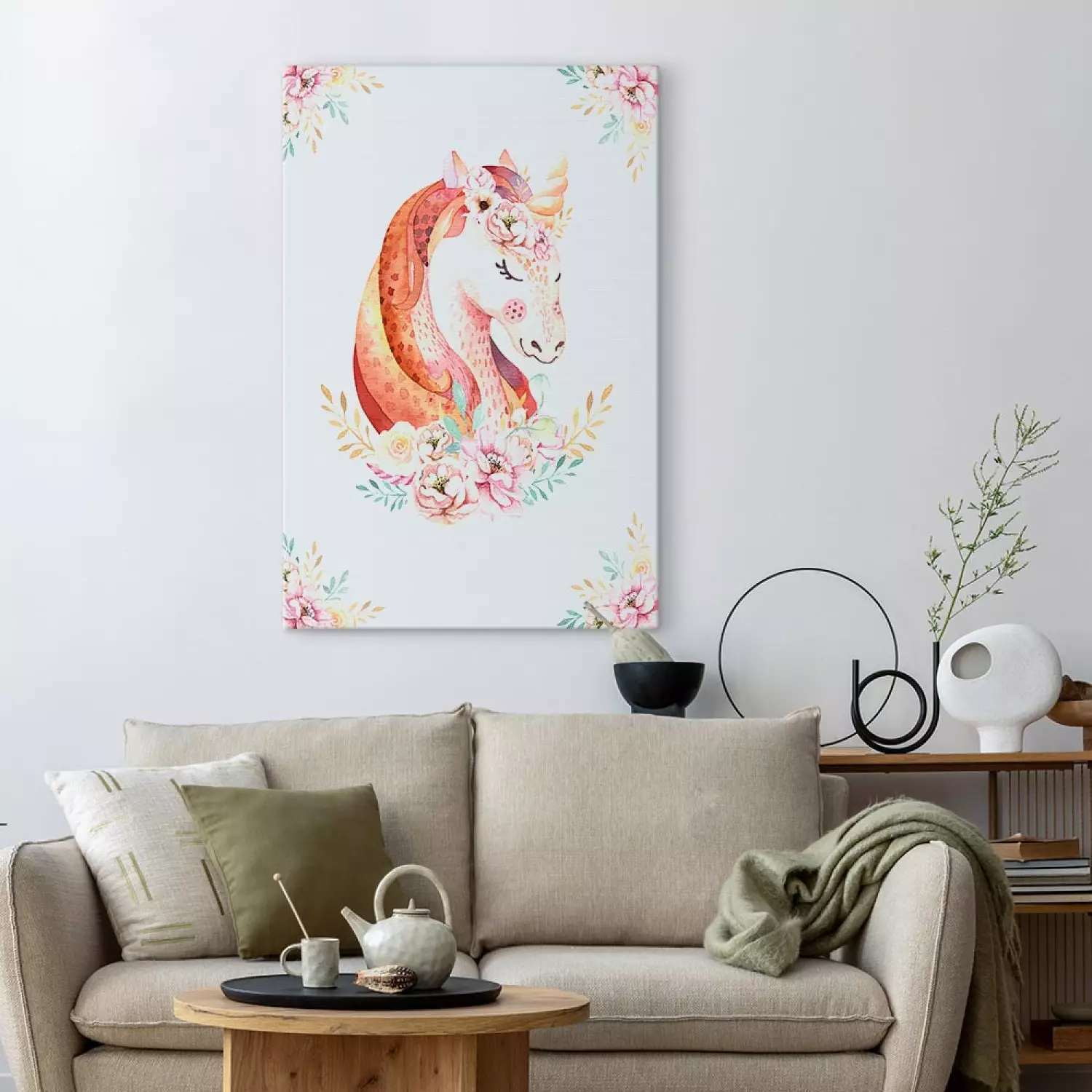Canvas Unicorn for Kids - Children’s Illustration Painted With Watercolor