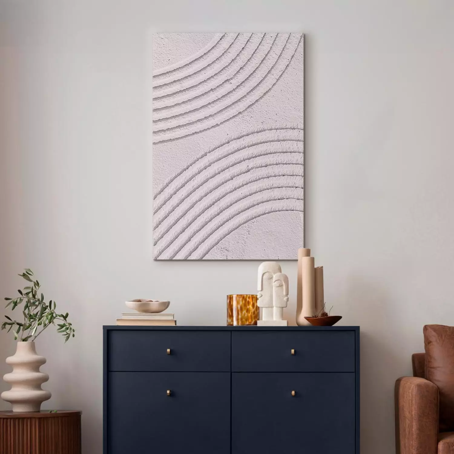 Canvas Structural Patterns - Rounded Elements Carved in Cement