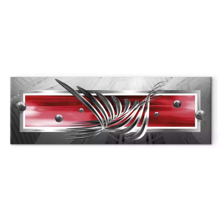 Canvas Silver Wings (1 Part) Narrow Red