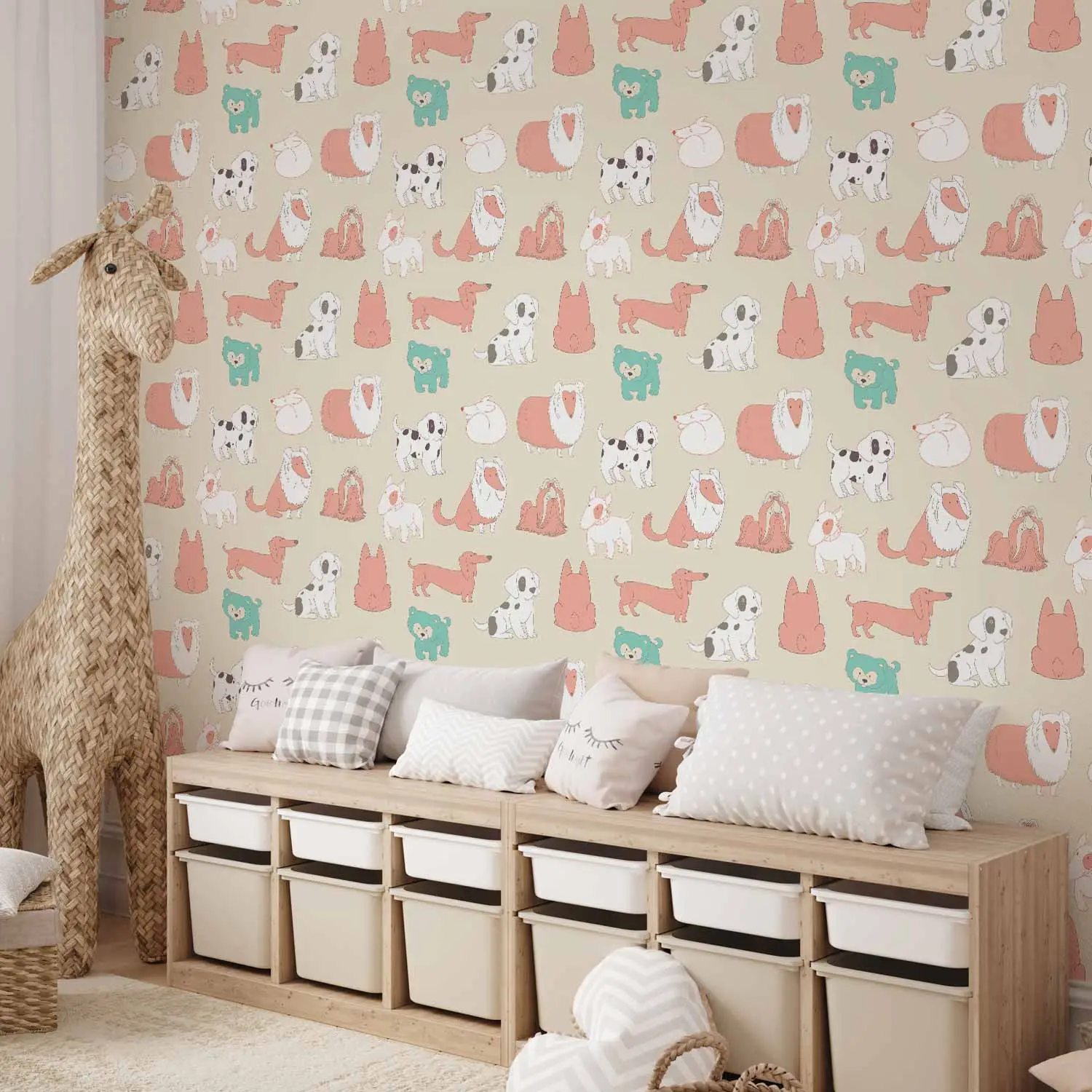 wallpaper for dogs room
