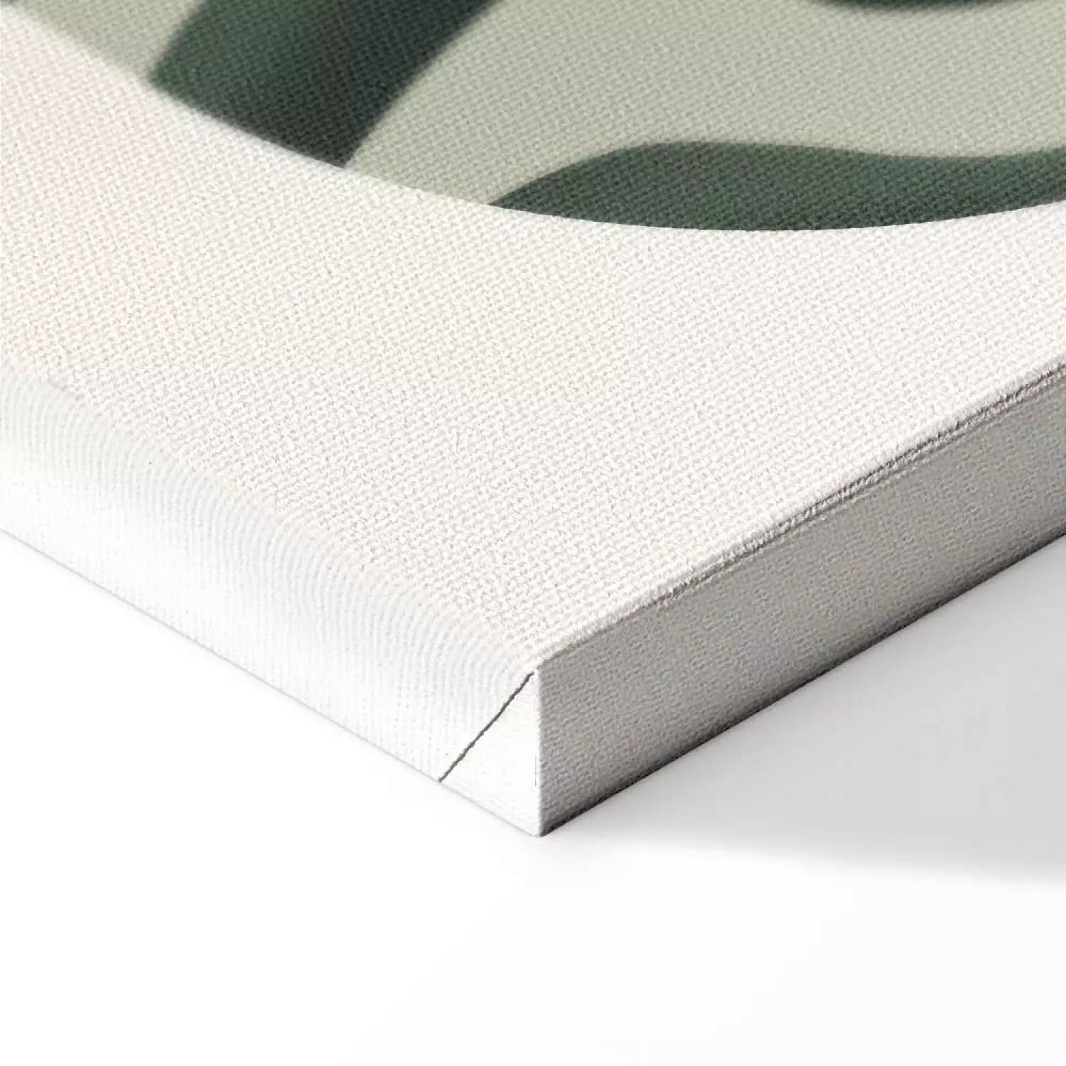 Canvas Green Stripes - Wavy Irregular Shapes With a Signature
