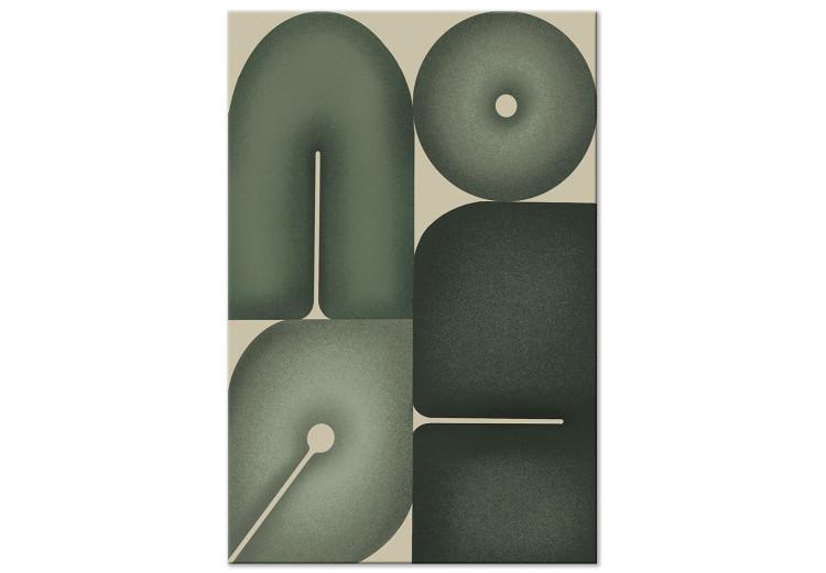 Canvas Sage Shapes - Geometric Forms in Shades of Green