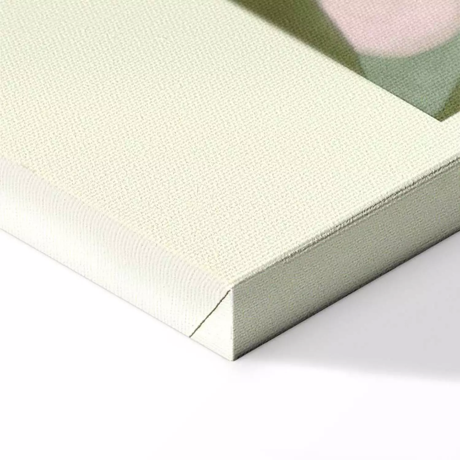 Canvas Abstract Meadow - Stains Painted With Watercolor in Shades of Green