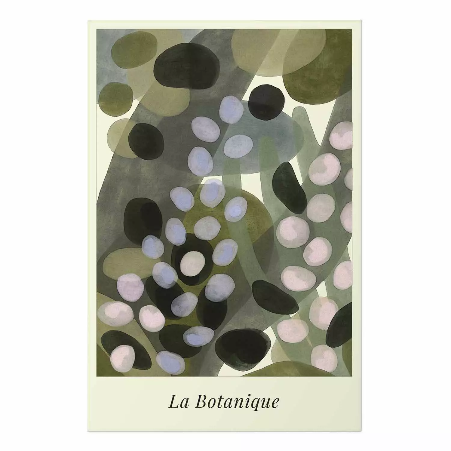 Poster Green Stains - Abstract Meadow Painted With Watercolor Technique