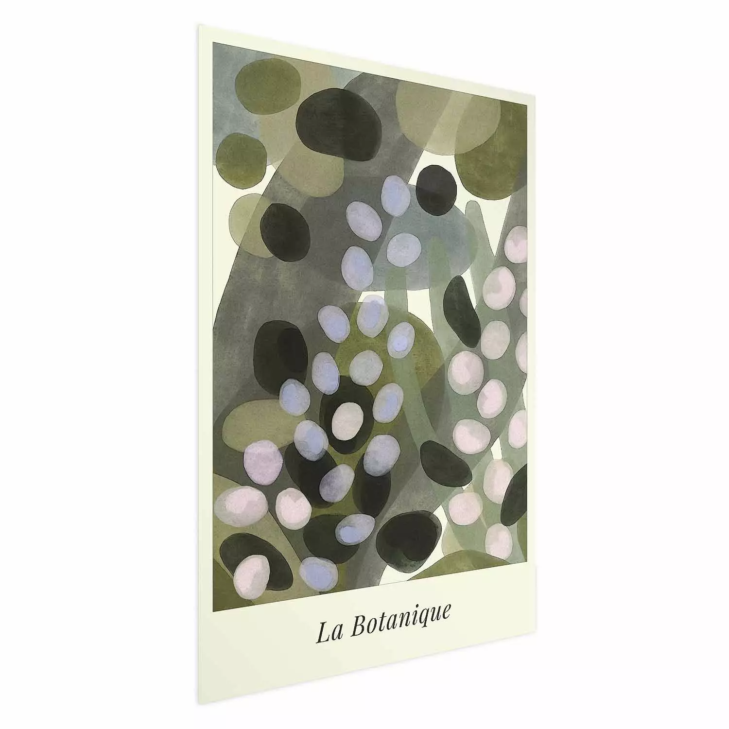 Poster Green Stains - Abstract Meadow Painted With Watercolor Technique