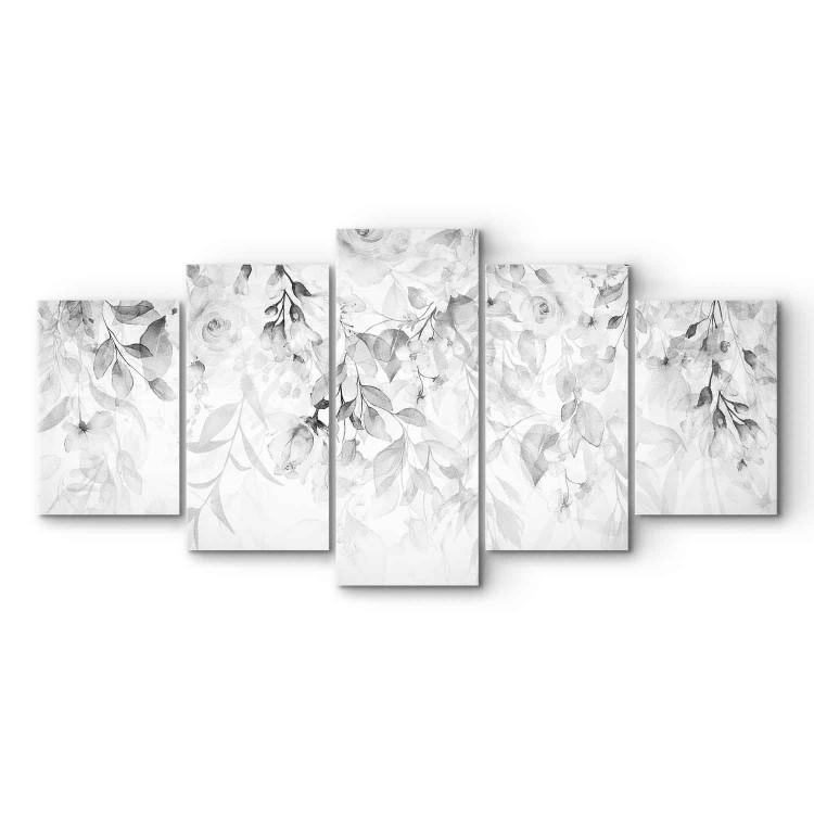 Canvas Waterfall of Roses (5 Parts) Wide - Third Variant