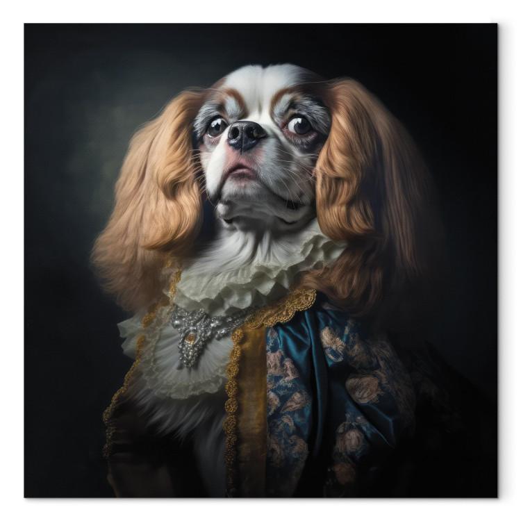 Canvas AI Dog King Charles Spaniel - Proud Aristocratic Animal Portrait - Square