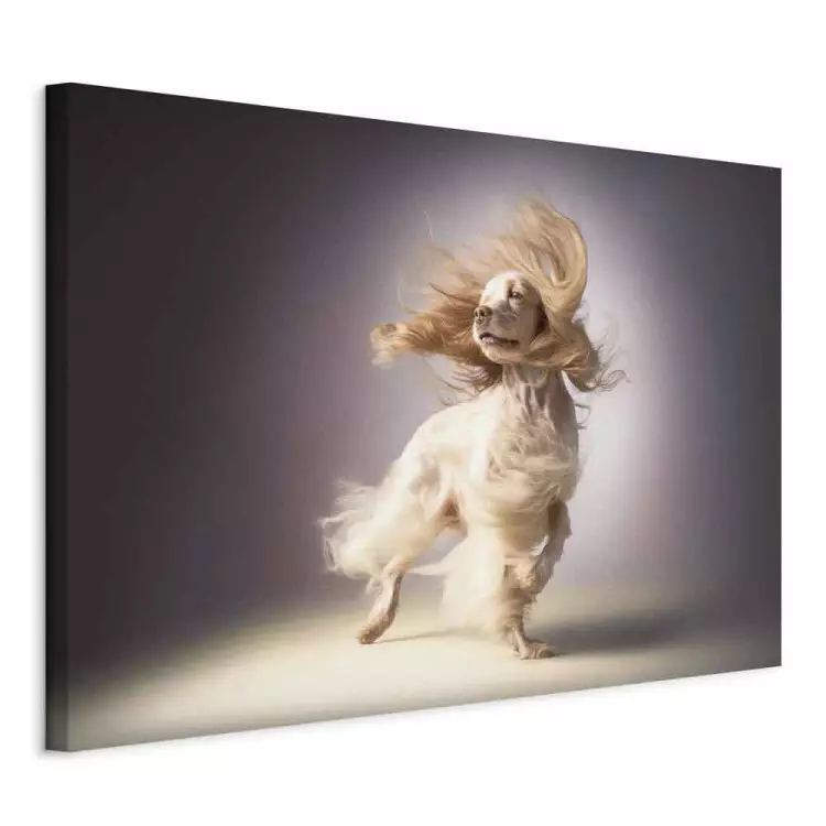 AI Dog Cocker Spaniel - Long-Haired Animal in the Wind - Horizontal