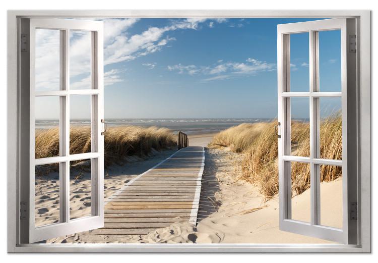 Large canvas print Window: Beach View [Large Format]