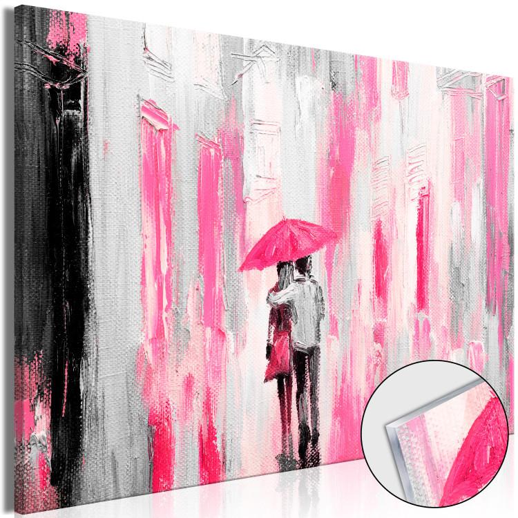 Acrylic Print Umbrella in Love - Pink [Glass]