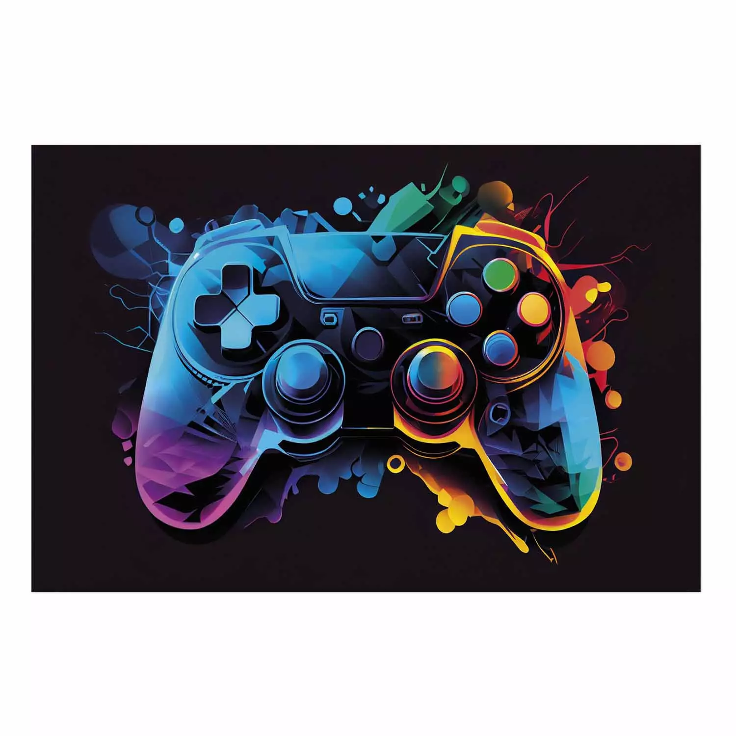 Poster Colorful Controller - A Multi-Colored Design for the Player’s Room