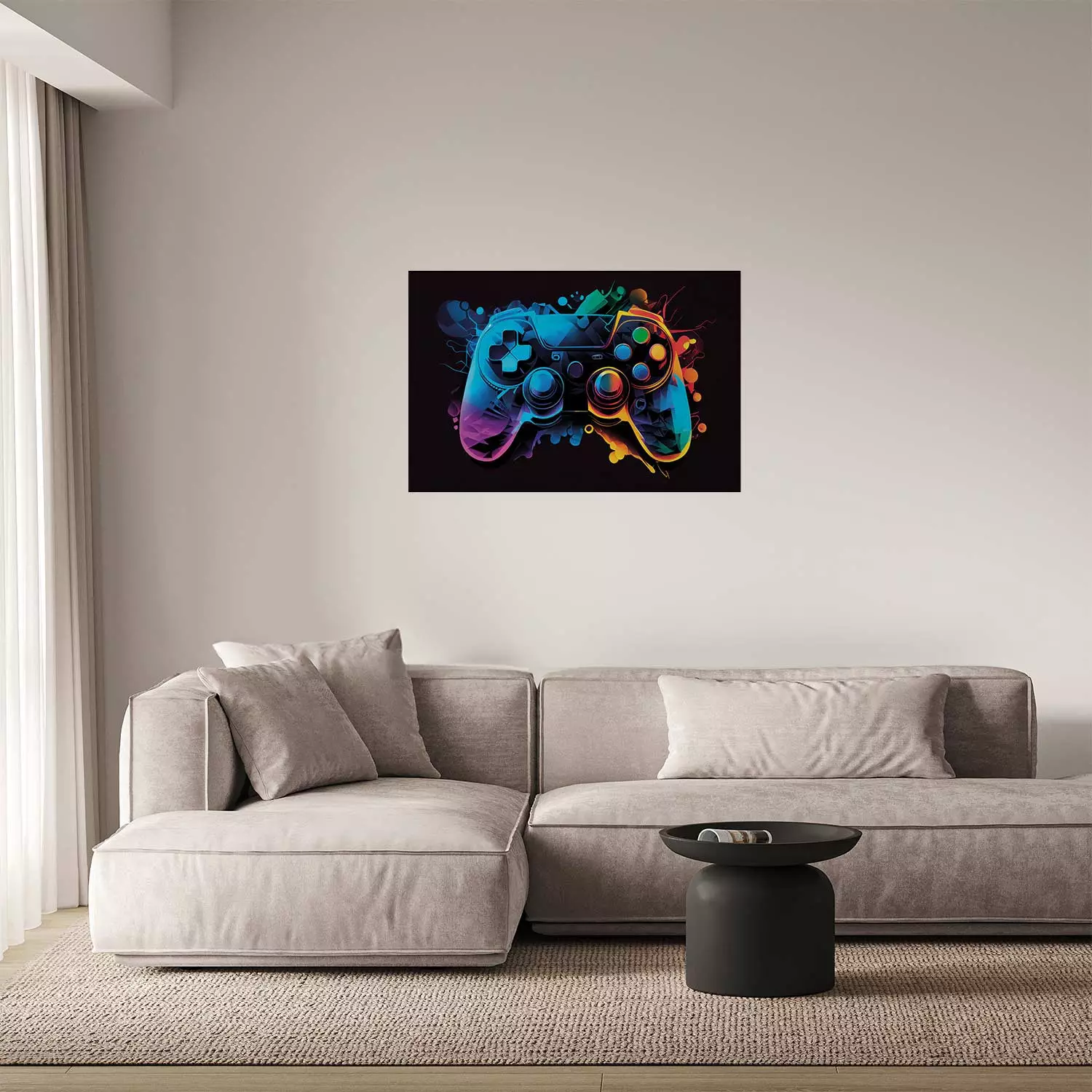 Poster Colorful Controller - A Multi-Colored Design for the Player’s Room