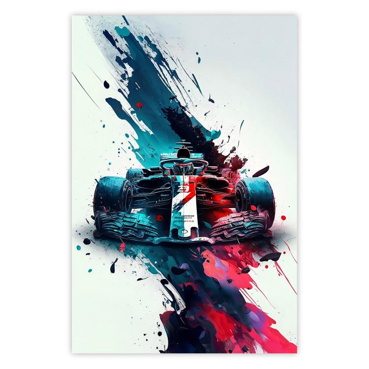 Poster Formula 1 - Racing Car in Blots of Paint