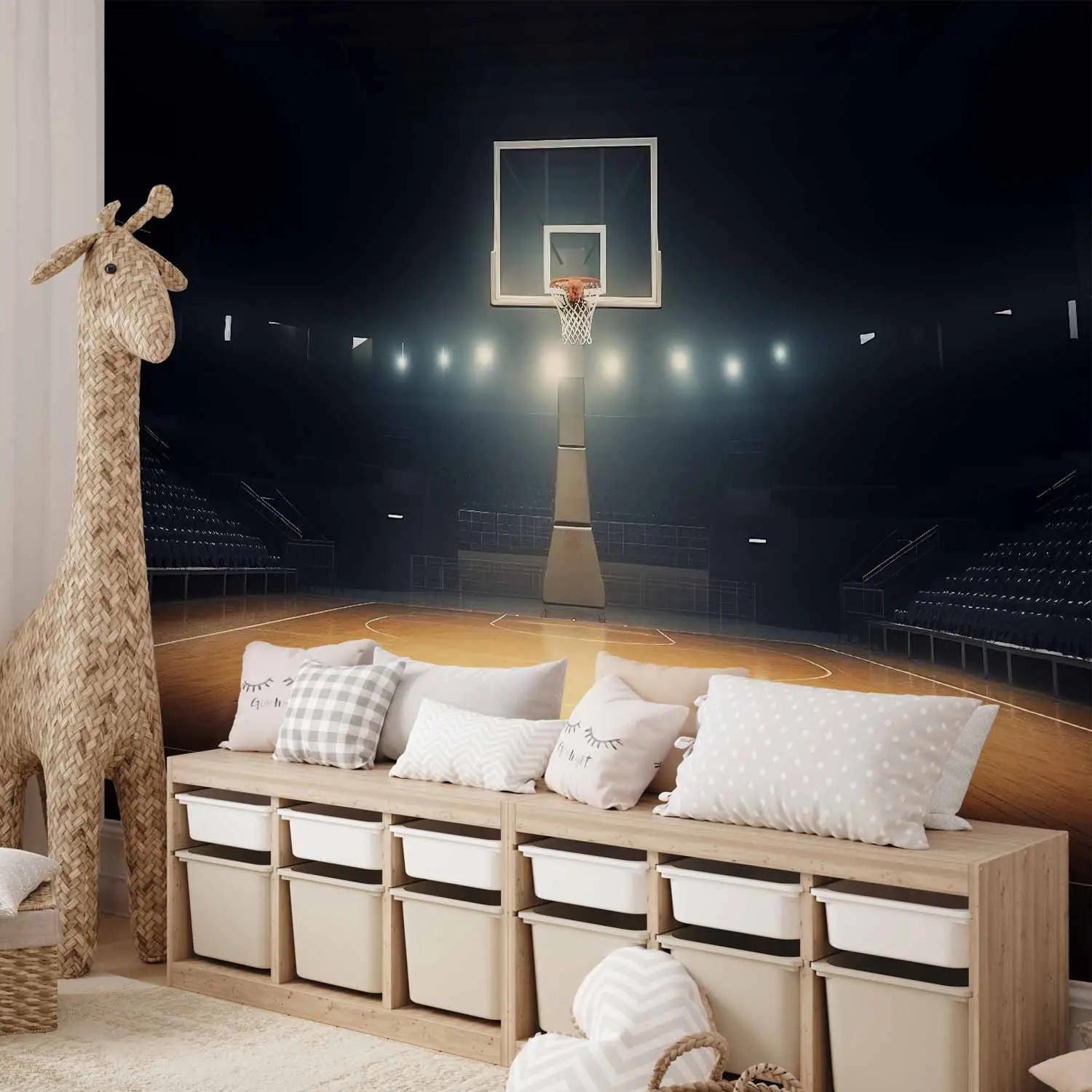 basketball bedroom wallpaper