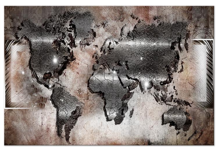 Large canvas print Silver Map [Large Format]