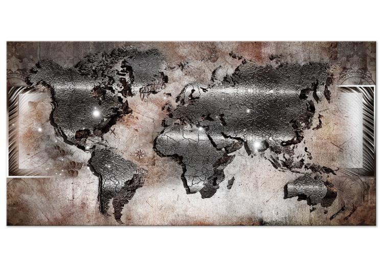 Large canvas print Silver Map II [Large Format]