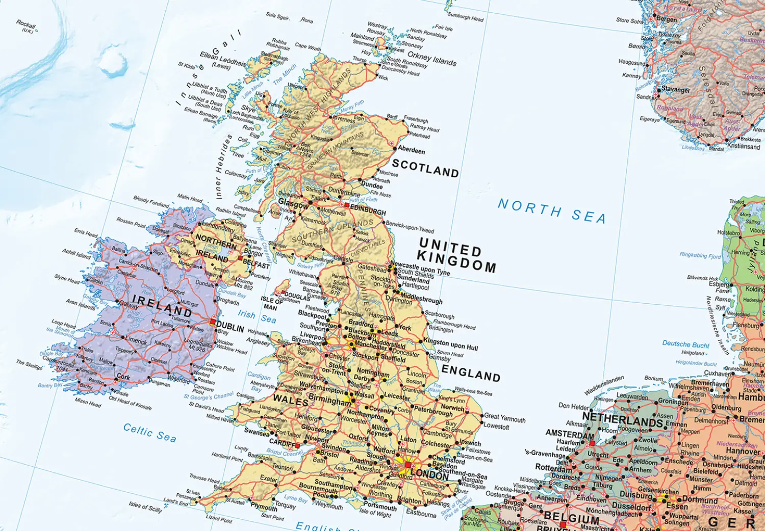 europe political map printable