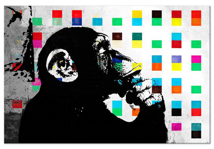 Large canvas print Pensive Chimpanzee [Large Format]