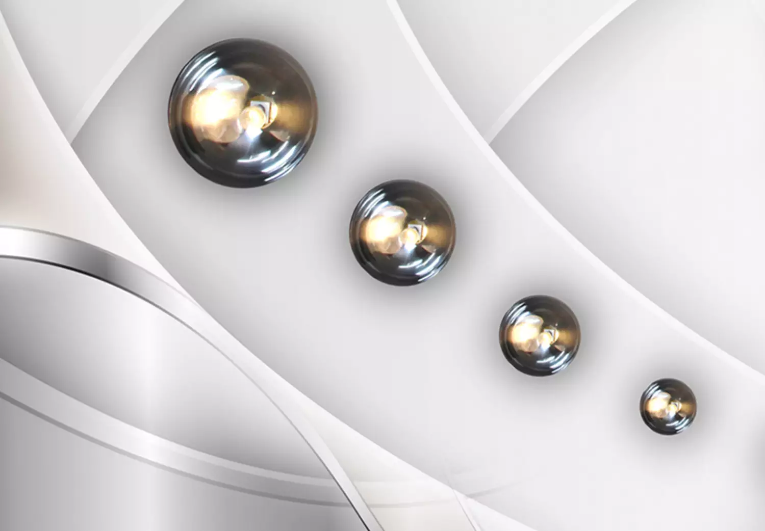 Large canvas print Velvet Melody II - Abstraction in Gold and Silver Tones
