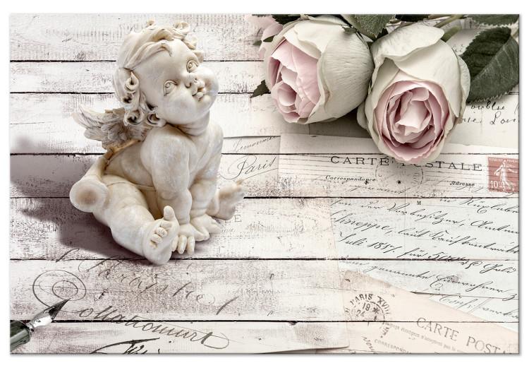 Large canvas print Cupid with Roses [Large Format]