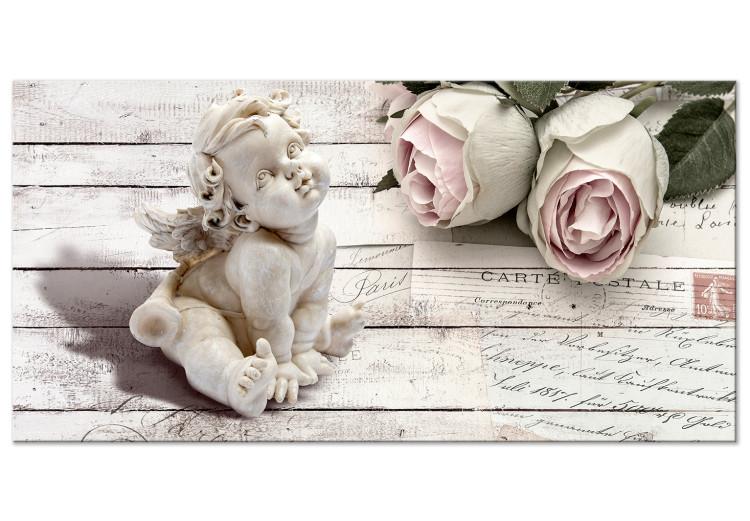 Large canvas print Cupid with Roses II [Large Format]
