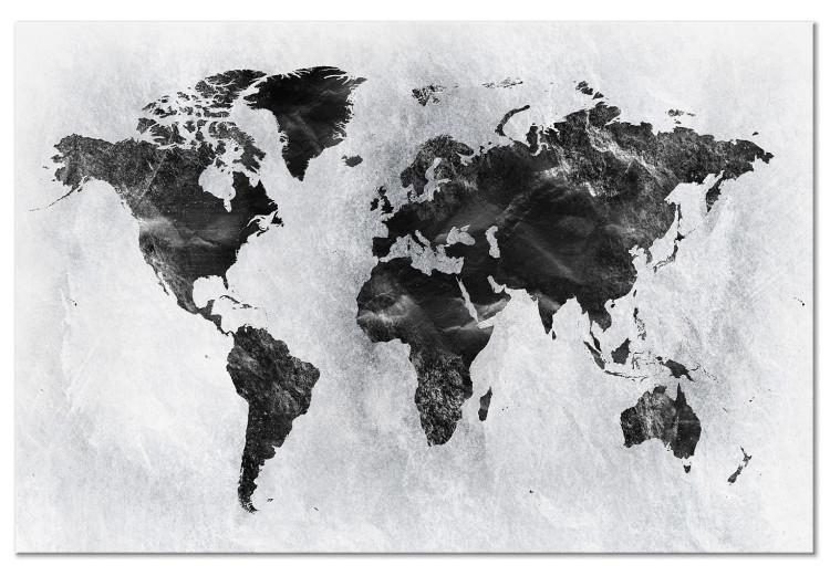 Large canvas print White and Black Map [Large Format]